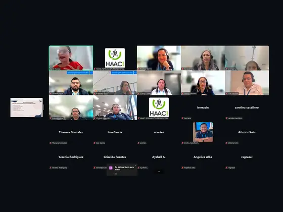 Clase virtual con participantes conectados